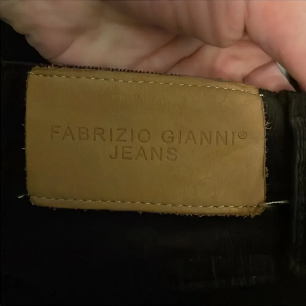 Fabrizio Gianni Jean Slim Fit Stretch Fine wale Corduroy Jeans sz 8 deep brown